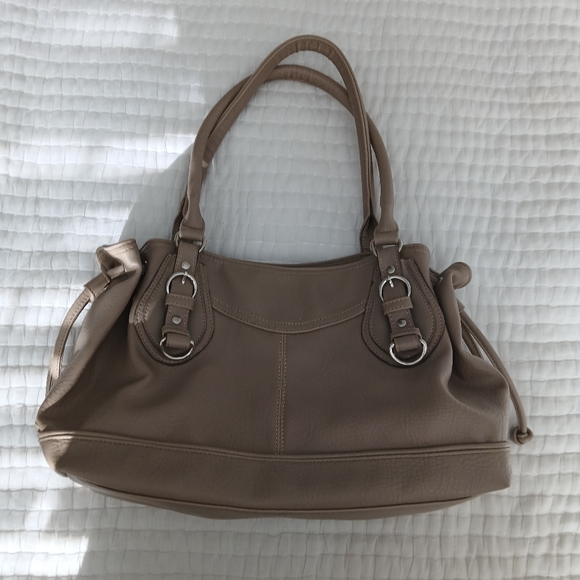 Emilie M Purse‎ Handbag , Taupe In Excellent Condition - Picture 1 of 8